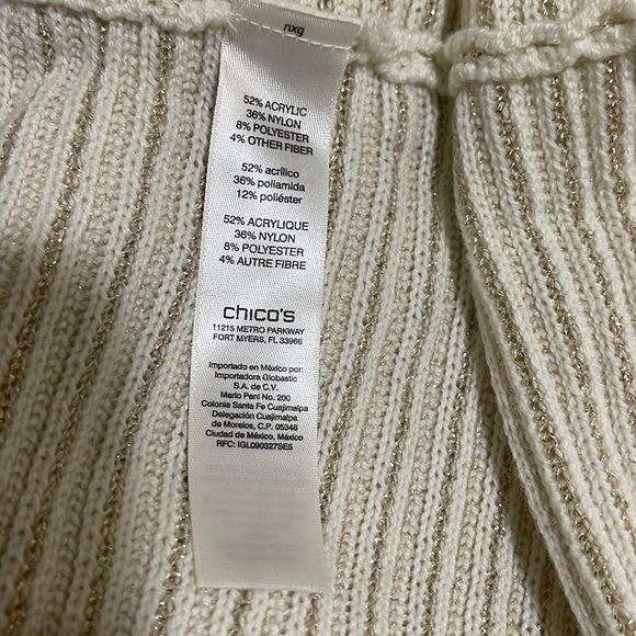 Chicos striped Glitter Boho Bell Sleeve Sweater - Picture 10 of 10